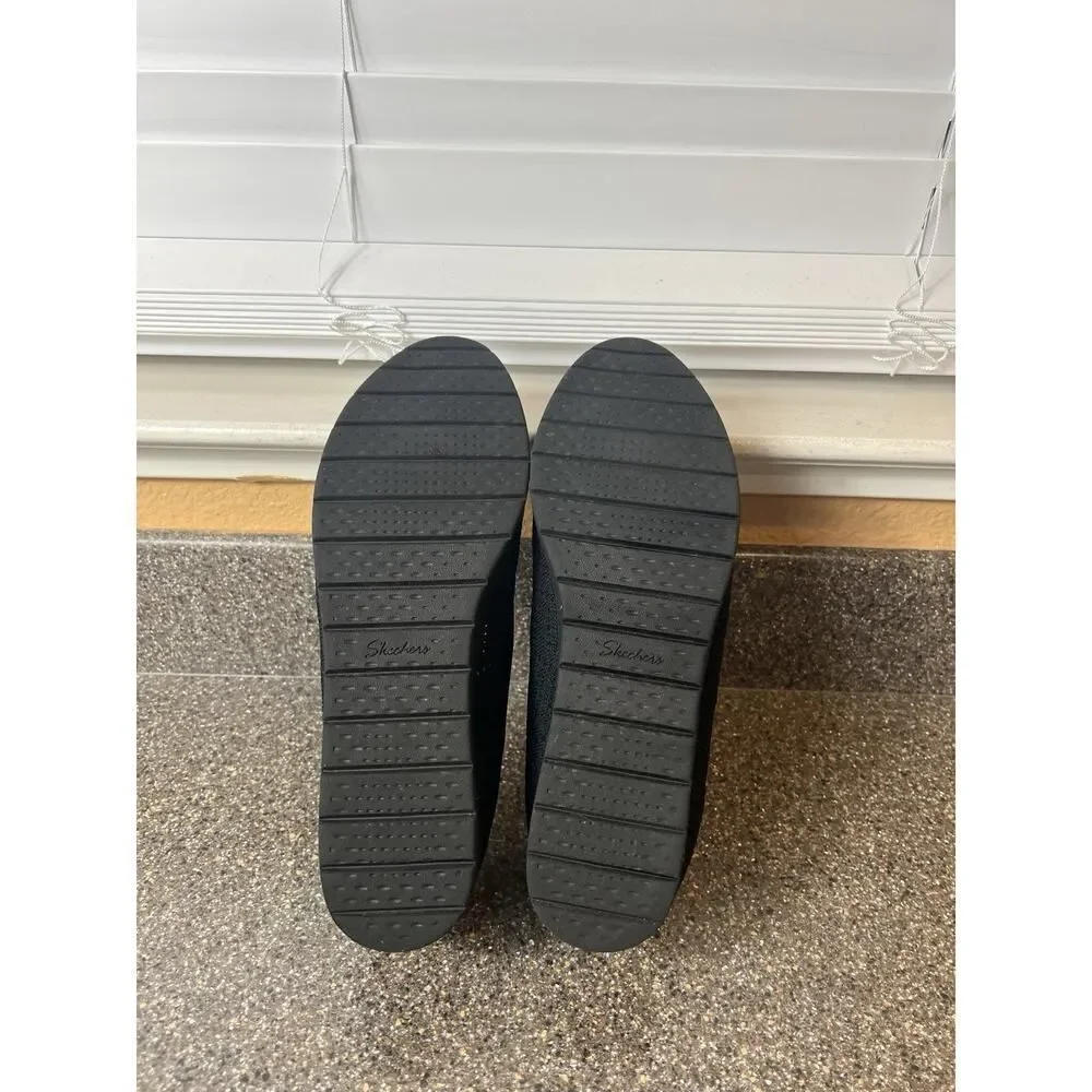 Skechers Air Cooled Memory Foam Fabric Shoe Slip On Women 10 Flat Comfort Casual